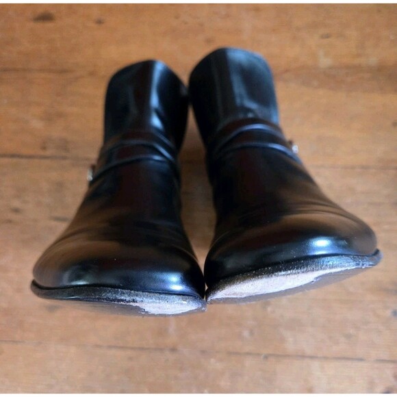 Salvatore Ferragamo Men\'s US 9D Black Leather Buckle Ankle Jodphur Boots EUC main image 13